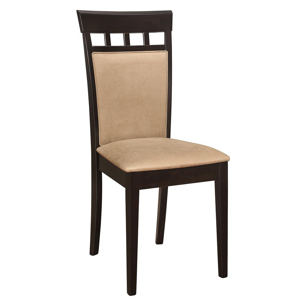 Gabriel Cappuccino/Tan Upholstered Side Chairs, Set of 2 - 100773 - Luna Furniture - Dallas Store