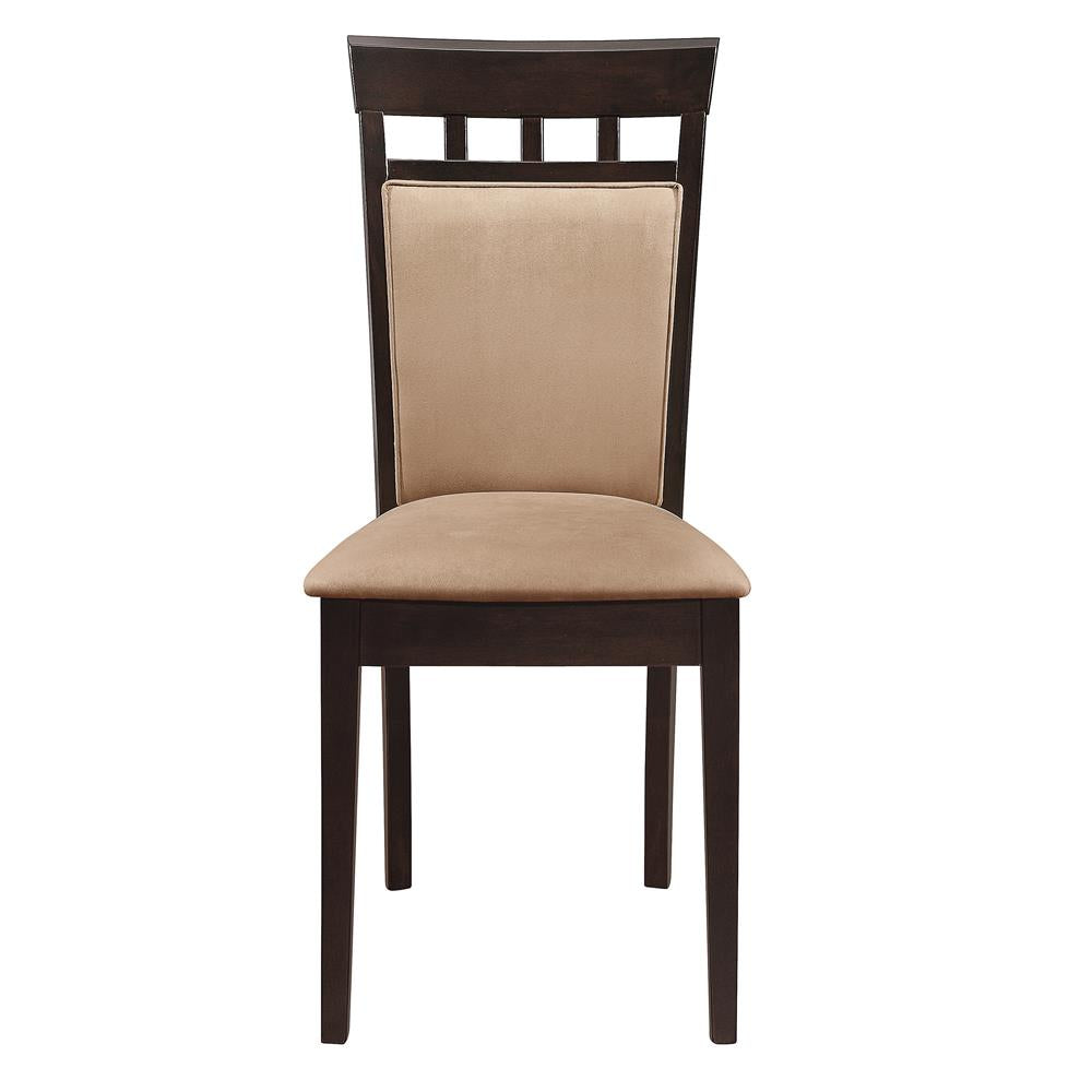 Gabriel Cappuccino/Tan Upholstered Side Chairs, Set of 2 - 100773 - Luna Furniture - Dallas Store