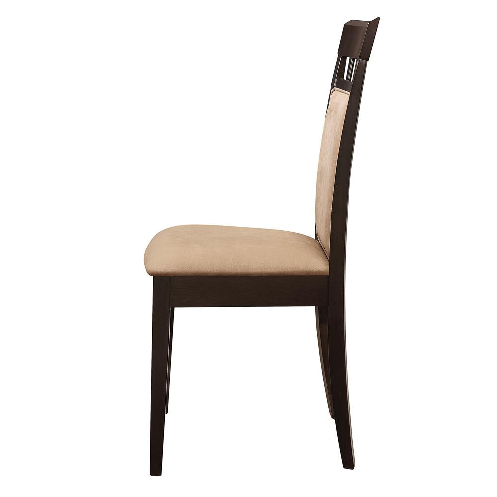 Gabriel Cappuccino/Tan Upholstered Side Chairs, Set of 2 - 100773 - Luna Furniture - Dallas Store