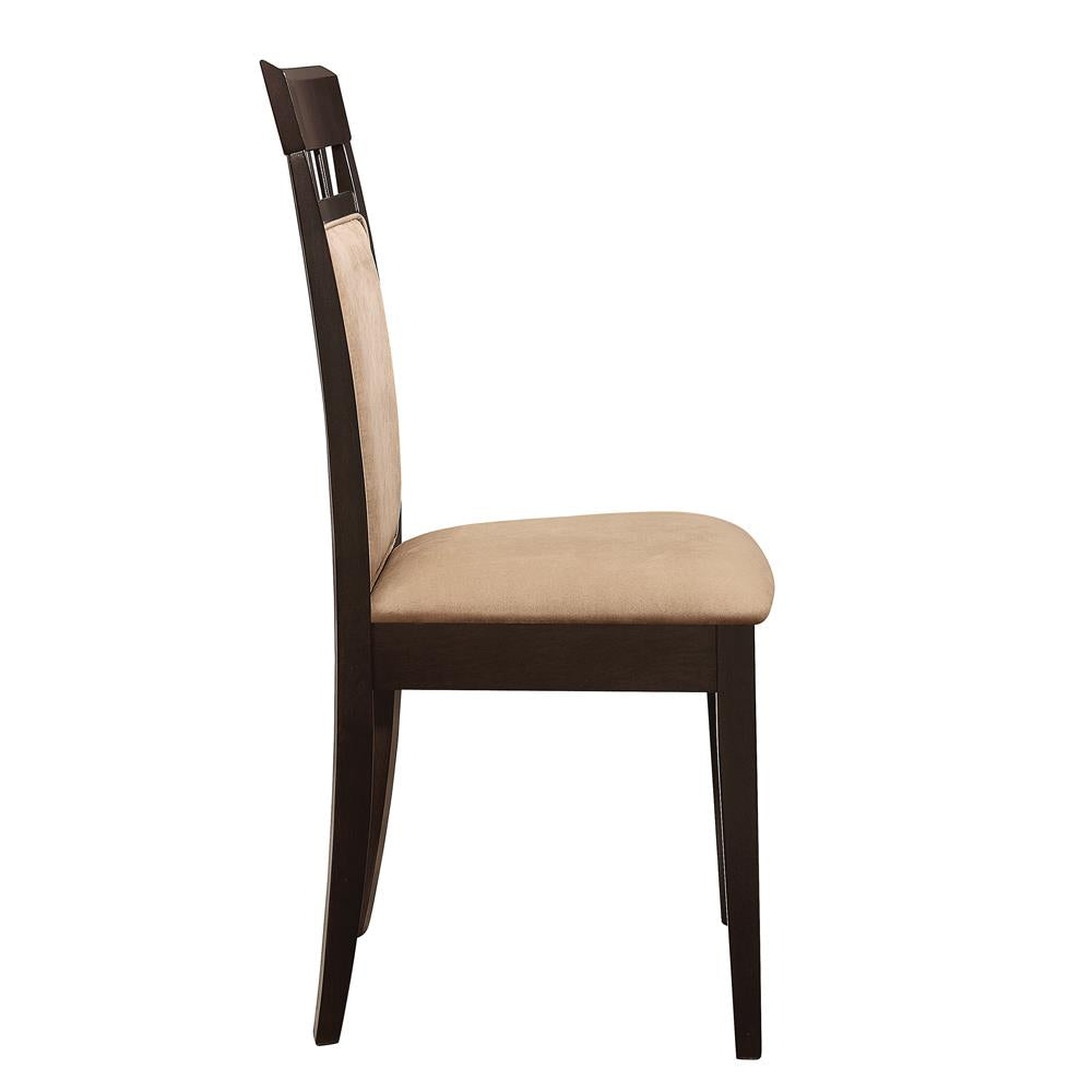Gabriel Cappuccino/Tan Upholstered Side Chairs, Set of 2 - 100773 - Luna Furniture - Dallas Store