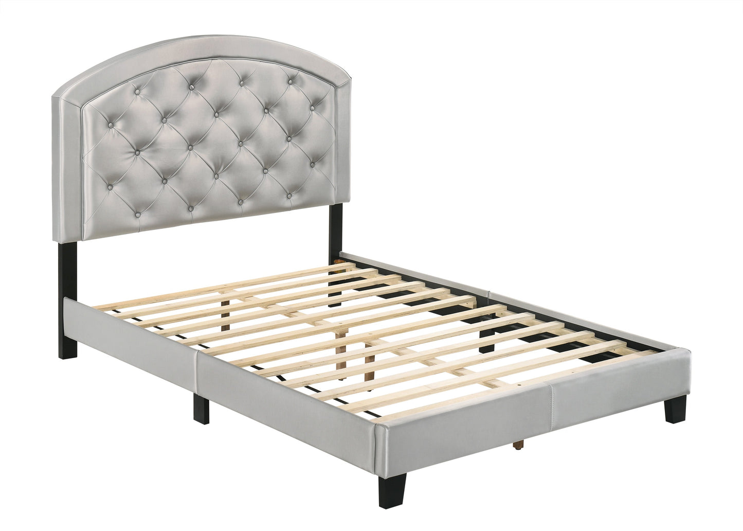 Gaby Silver Full Upholstered Platform Bed - 5269PUSL-F - Luna Furniture - Dallas Store