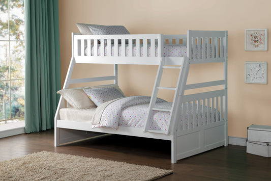 Galen White Twin/Full Bunk Bed - SET | B2053TFW-1 | B2053TFW-2 | B2053TFW-SL - Luna Furniture - Dallas Store