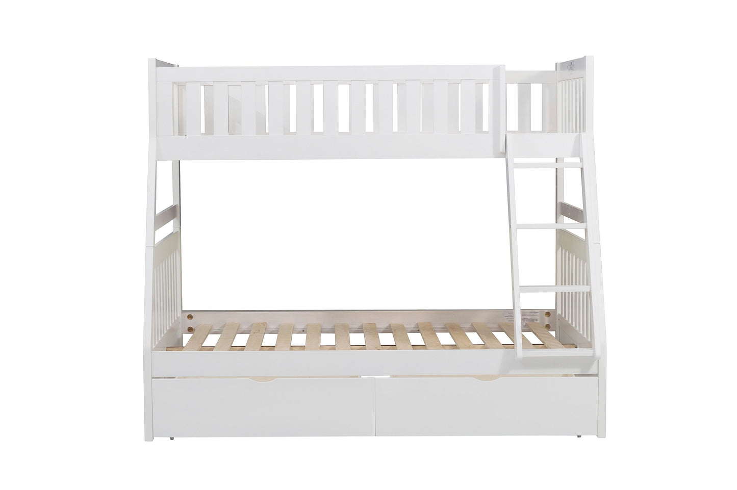 Galen White Twin/Full Bunk Bed with Storage Boxes - SET | B2053TFW-1 | B2053TFW-2 | B2053TFW-SL | B2053W-T - Luna Furniture - Dallas Store