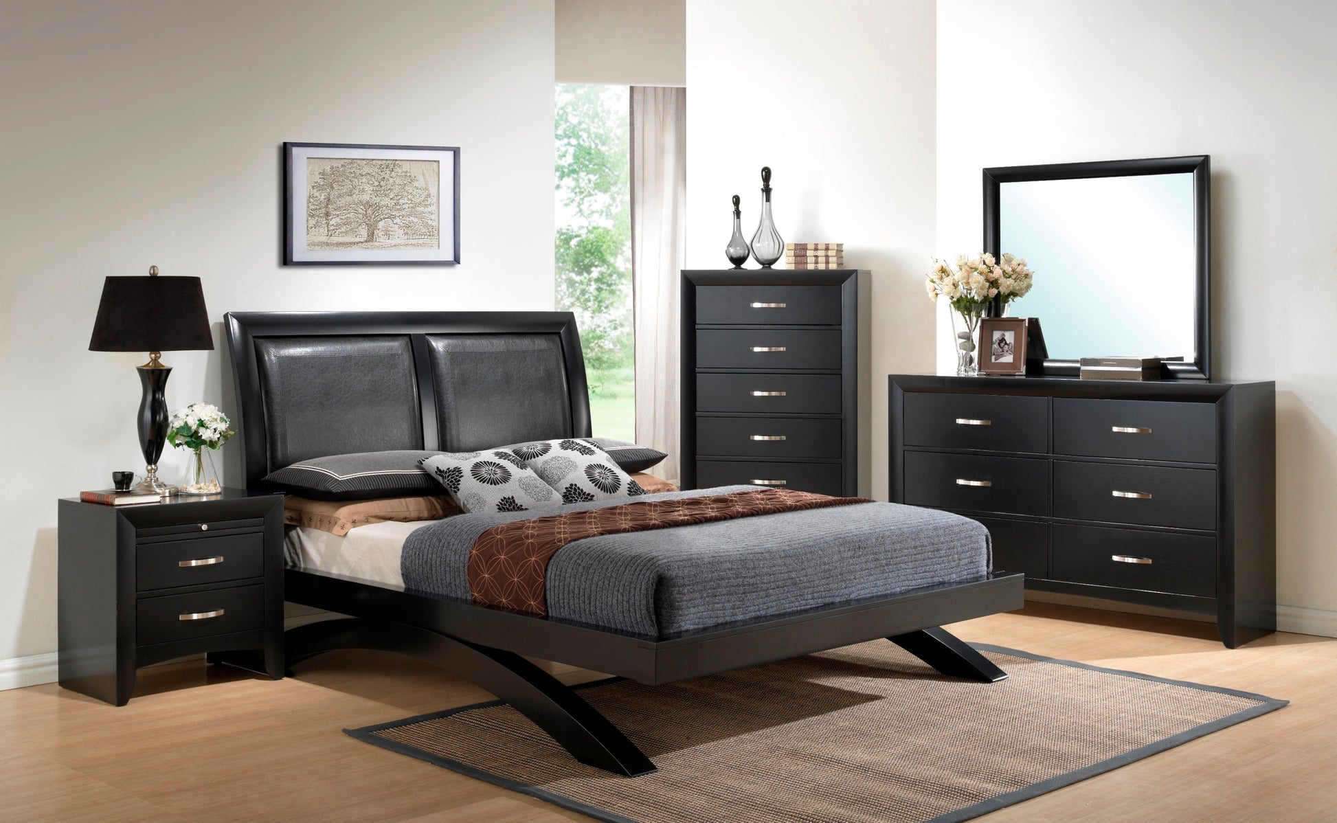 Galinda Black Bedroom Mirror (Mirror Only) - B4380-11 - Luna Furniture - Dallas Store