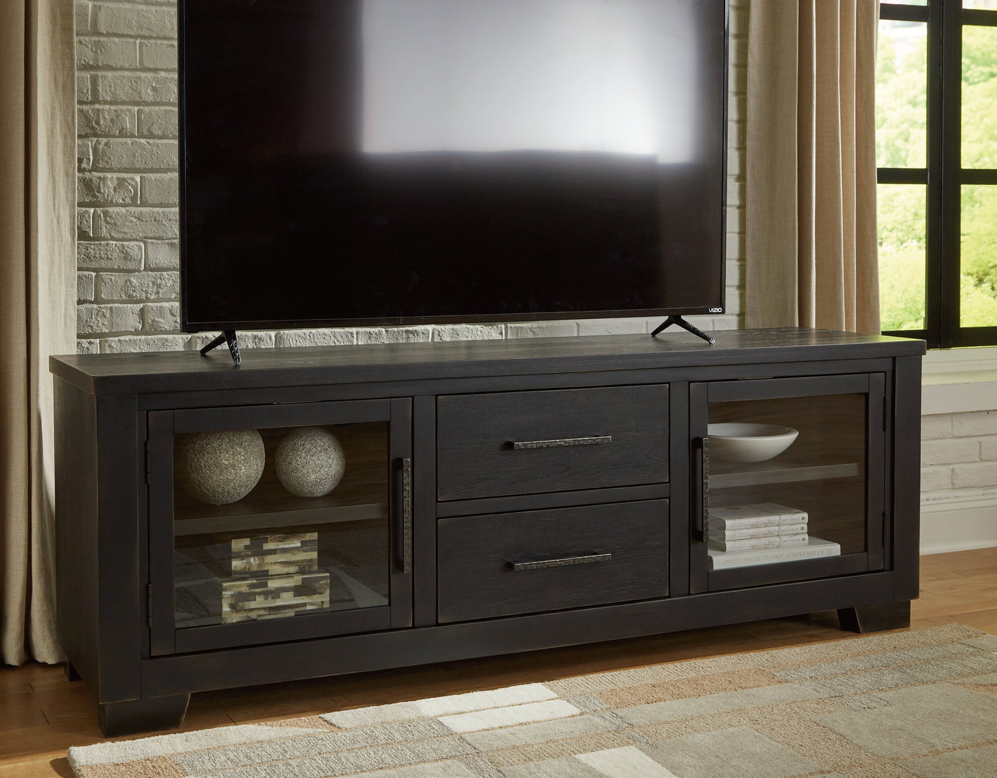 Galliden Black 80" TV Stand - W841-168 - Luna Furniture - Dallas Store