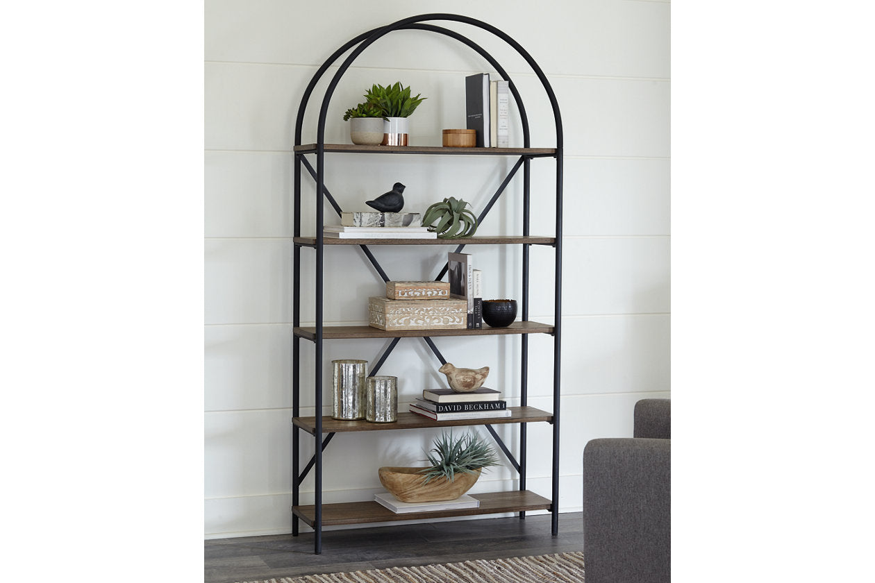 Galtbury Brown/Black Bookcase - A4000325 - Luna Furniture - Dallas Store