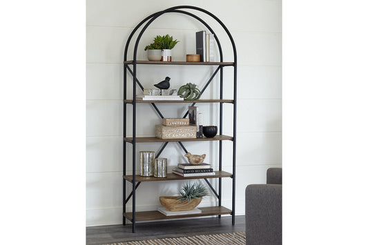 Galtbury Brown/Black Bookcase - A4000325 - Luna Furniture - Dallas Store