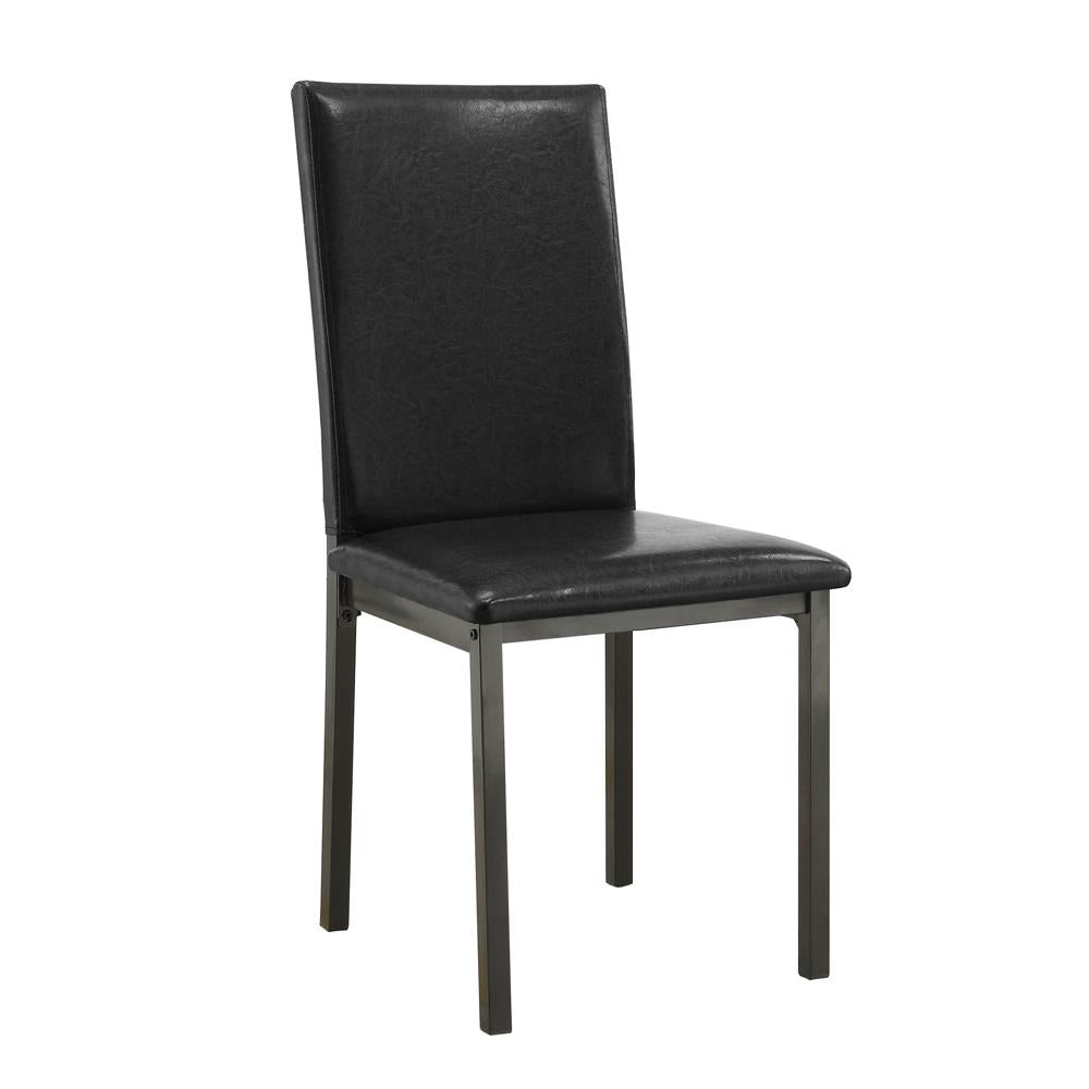 Garza Black Upholstered Dining Chairs, Set of 2 - 100612 - Luna Furniture - Dallas Store
