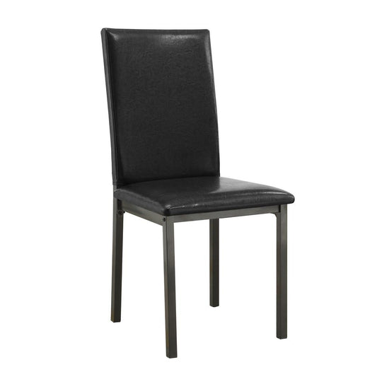 Garza Black Upholstered Dining Chairs, Set of 2 - 100612 - Luna Furniture - Dallas Store