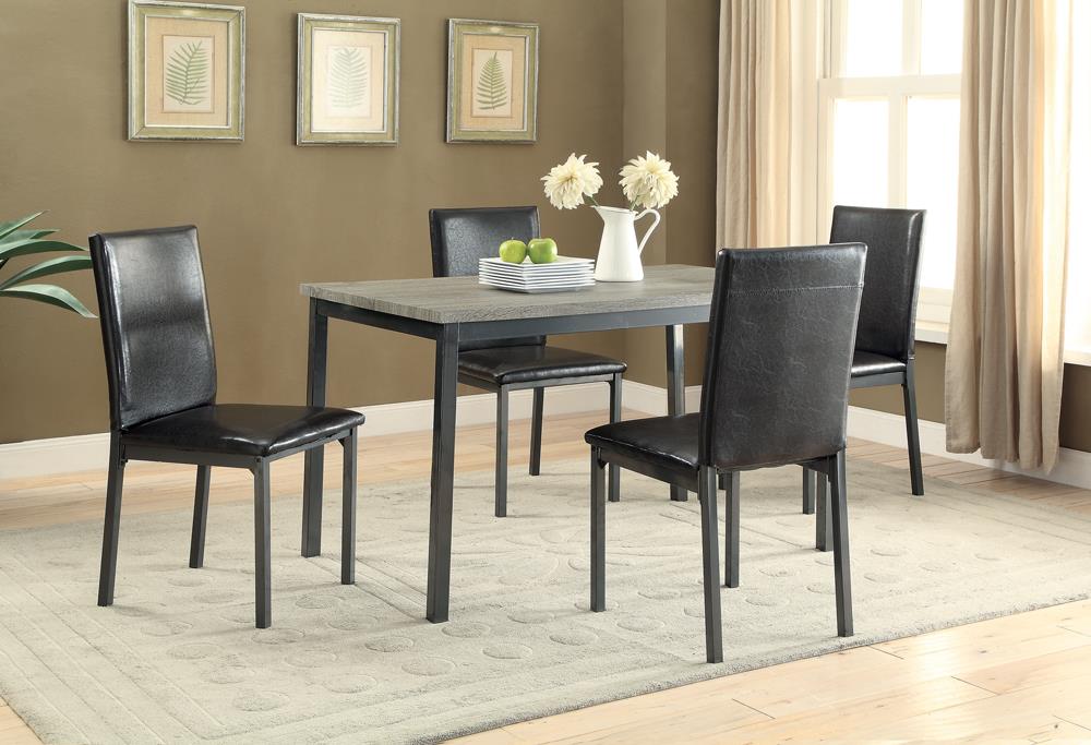 Garza Black Upholstered Dining Chairs, Set of 2 - 100612 - Luna Furniture - Dallas Store