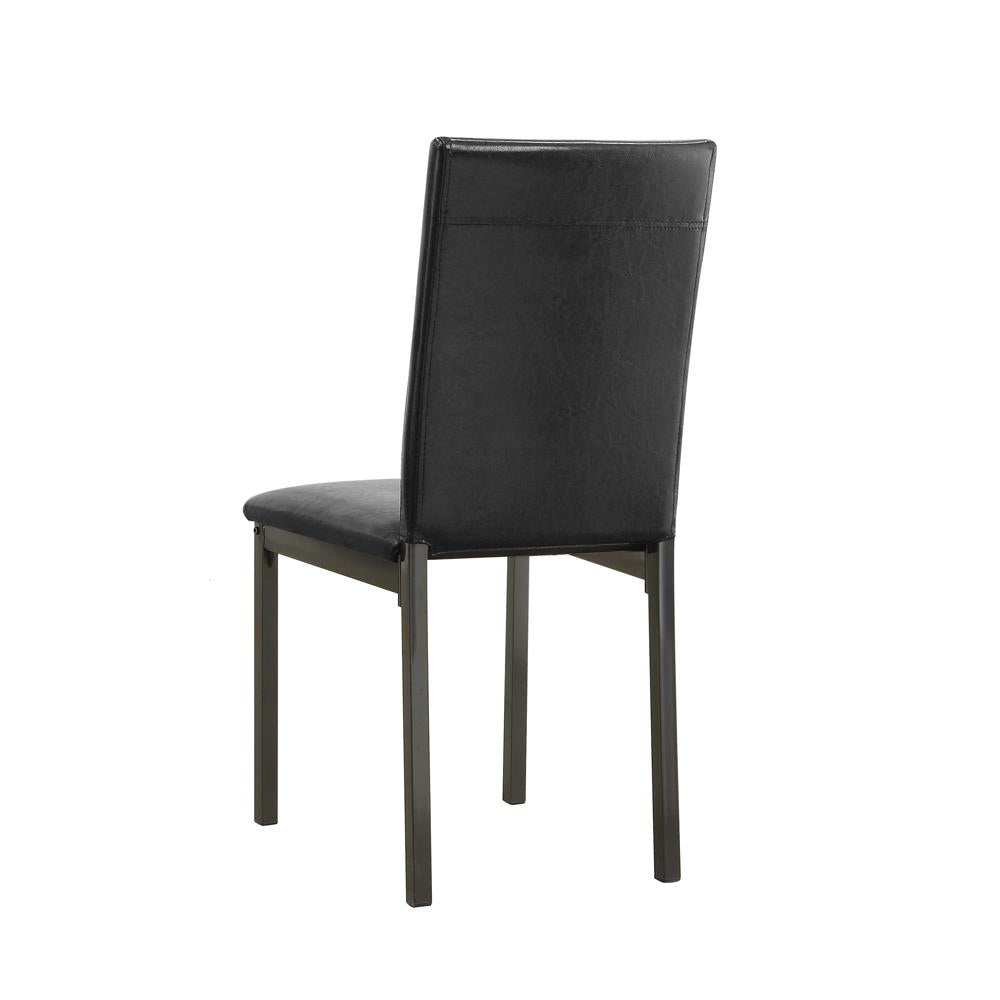 Garza Black Upholstered Dining Chairs, Set of 2 - 100612 - Luna Furniture - Dallas Store