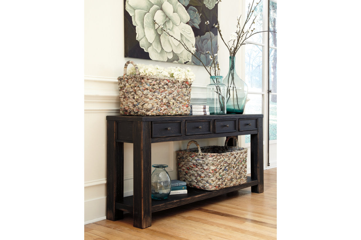 Gavelston Black Sofa/Console Table - T732-4 - Luna Furniture - Dallas Store