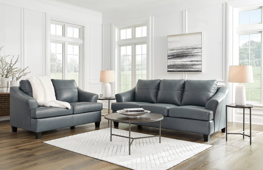 Genoa Steel Leather Living Room Set - SET | 4770538 | 4770535 - Luna Furniture - Dallas Store