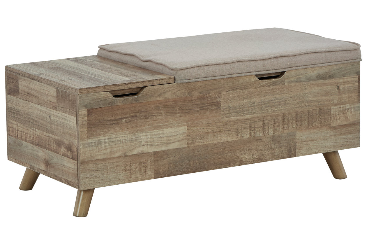 Gerdanet Beige/Brown Storage Bench - A3000318 - Luna Furniture - Dallas Store
