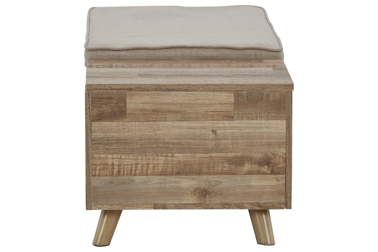 Gerdanet Beige/Brown Storage Bench - A3000318 - Luna Furniture - Dallas Store