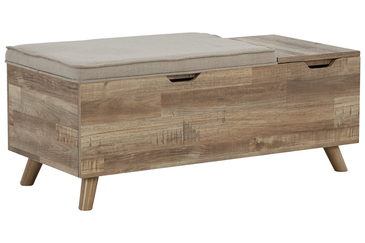 Gerdanet Beige/Brown Storage Bench - A3000318 - Luna Furniture - Dallas Store
