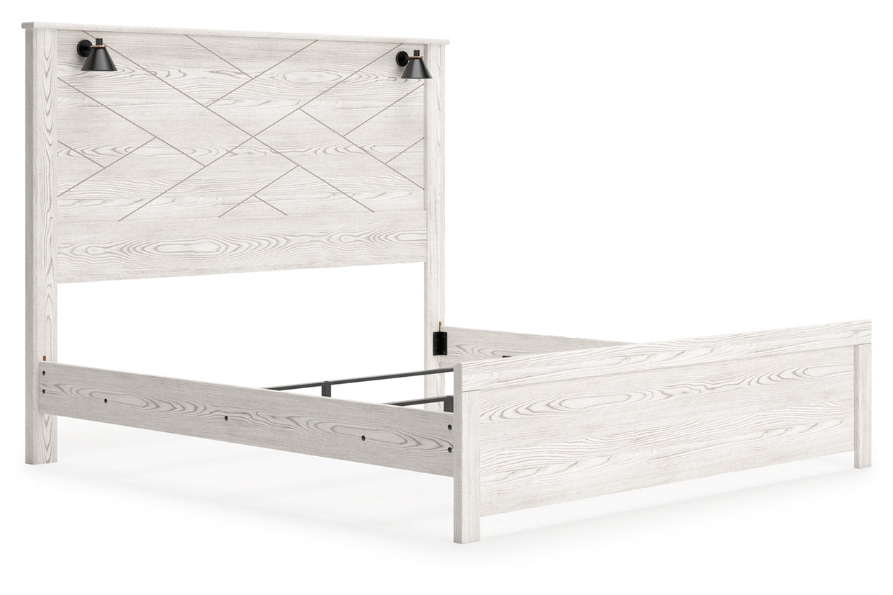 Gerridan White/Gray King Panel Bed - SET | B1190-56 | B1190-58 | B1190-99 - Luna Furniture - Dallas Store