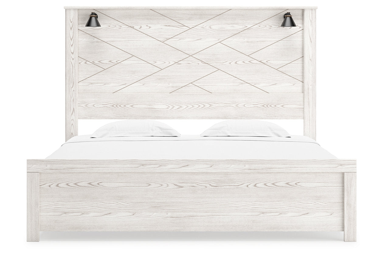 Gerridan White/Gray King Panel Bed - SET | B1190-56 | B1190-58 | B1190-99 - Luna Furniture - Dallas Store