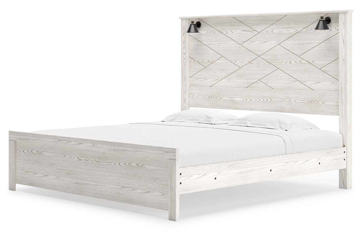 Gerridan White/Gray King Panel Bed - SET | B1190-56 | B1190-58 | B1190-99 - Luna Furniture - Dallas Store