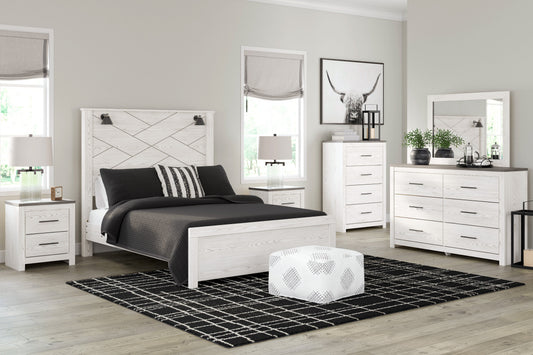 Gerridan White/Gray Lighted Panel Bedroom Set - SET | B1190-54 | B1190-57 | B1190-98 | B1190-92 | B1190-44 - Luna Furniture - Dallas Store