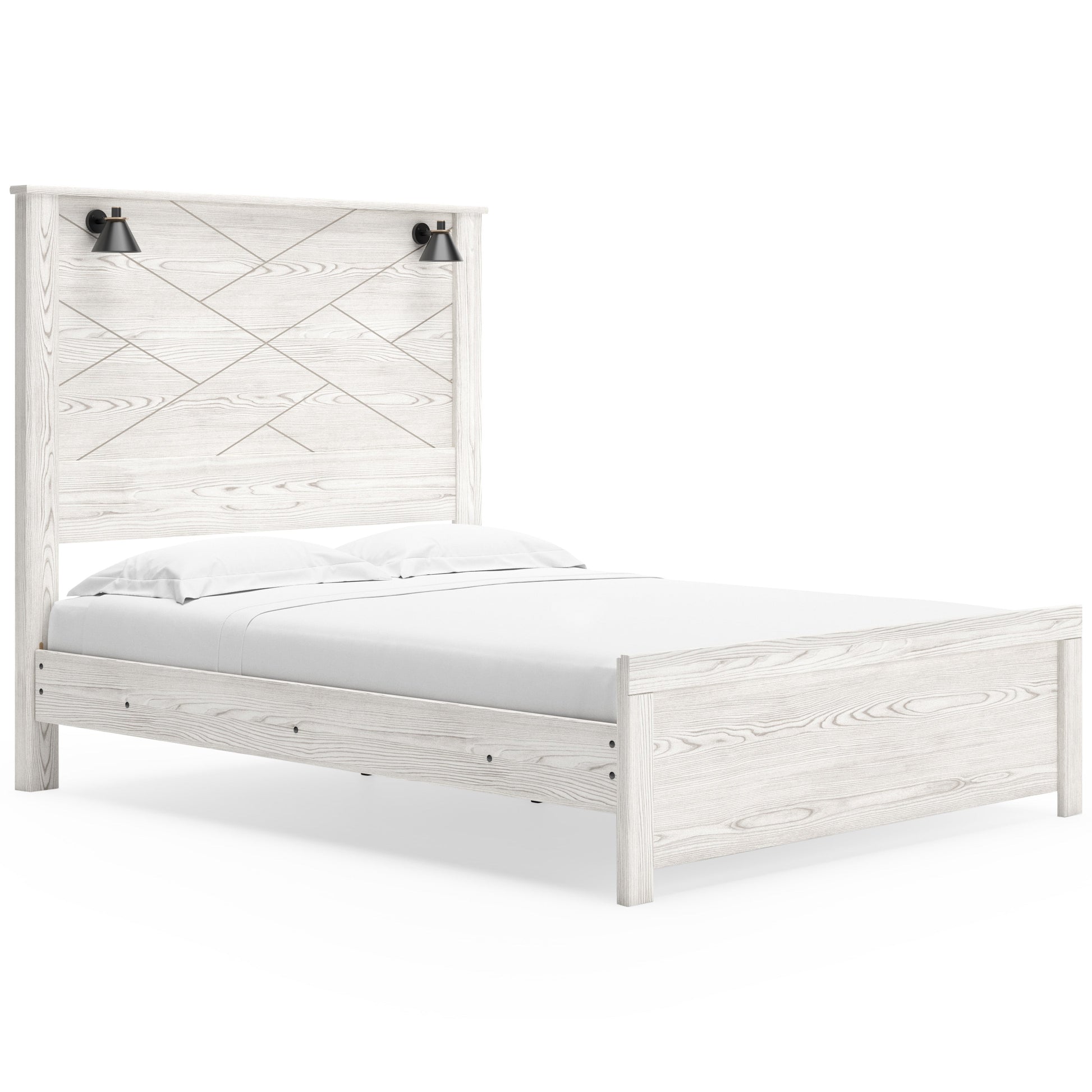 Gerridan White/Gray Lighted Panel Bedroom Set - SET | B1190-54 | B1190-57 | B1190-98 | B1190-92 | B1190-44 - Luna Furniture - Dallas Store