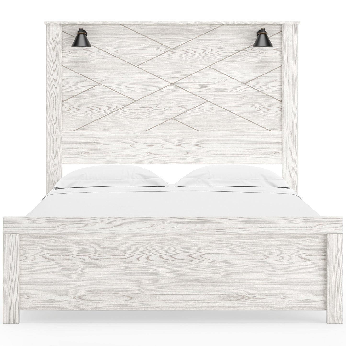 Gerridan White/Gray Lighted Panel Bedroom Set - SET | B1190-54 | B1190-57 | B1190-98 | B1190-92 | B1190-44 - Luna Furniture - Dallas Store