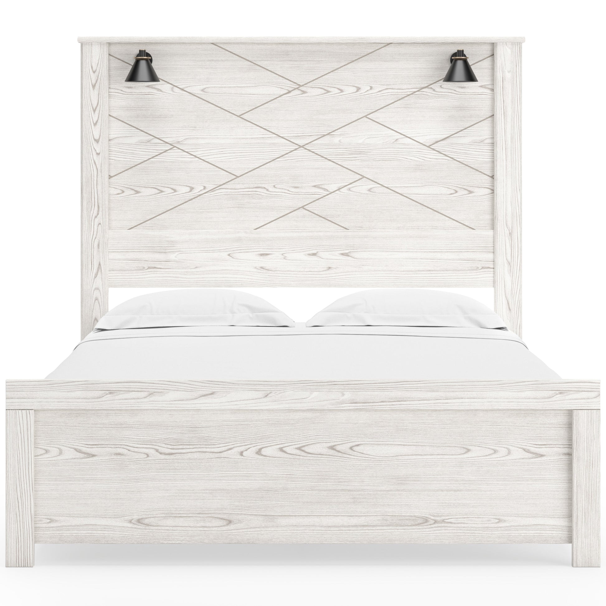 Gerridan White/Gray Lighted Panel Bedroom Set - SET | B1190-54 | B1190-57 | B1190-98 | B1190-92 | B1190-44 - Luna Furniture - Dallas Store