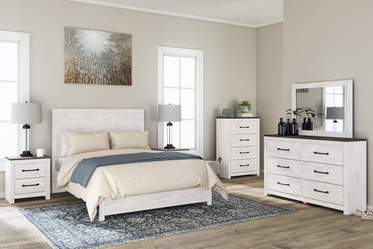 Gerridan White/Gray Queen Panel Bed - SET | B1190-71 | B1190-96 - Luna Furniture - Dallas Store