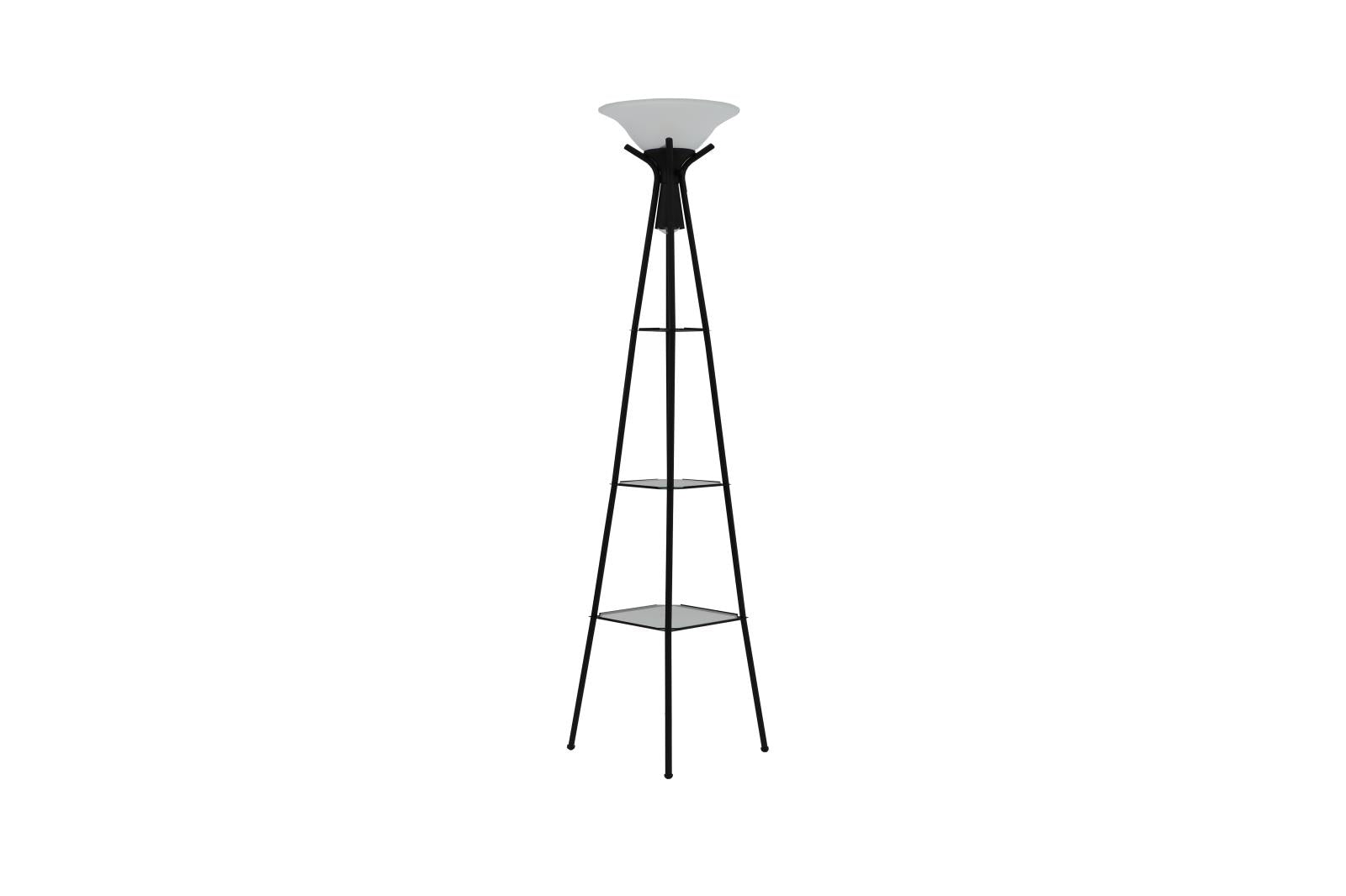 Gianni Versatile Shelf Tower Floor Lamp Charcoal Black - 901420 - Luna Furniture - Dallas Store