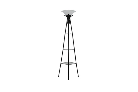 Gianni Versatile Shelf Tower Floor Lamp Charcoal Black - 901420 - Luna Furniture - Dallas Store