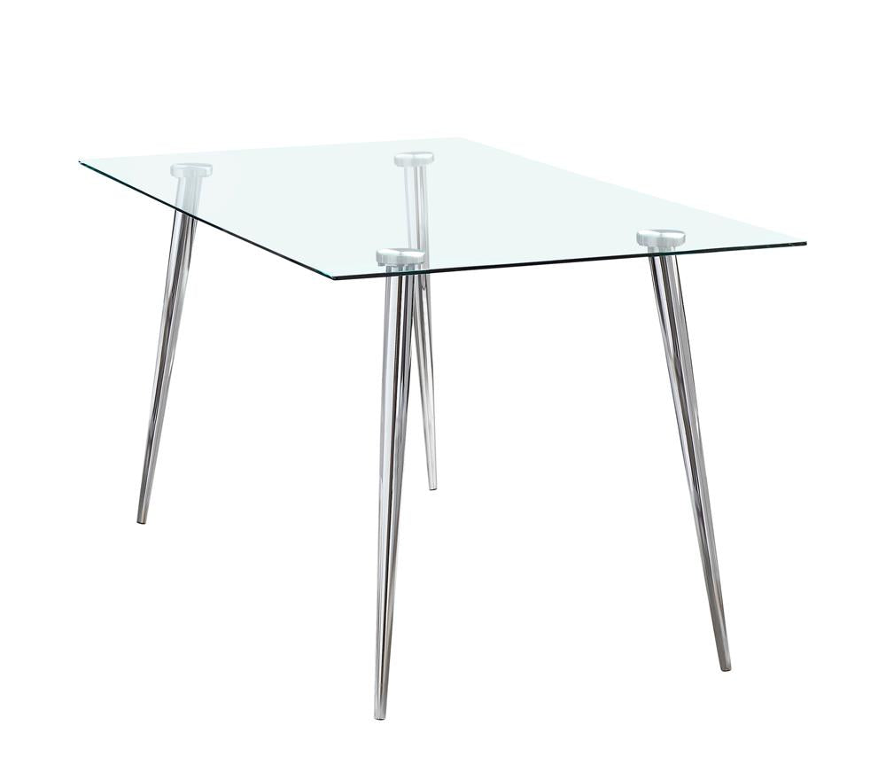 Gilman Rectangle Glass Top Dining Table - 190621CHR - Luna Furniture - Dallas Store
