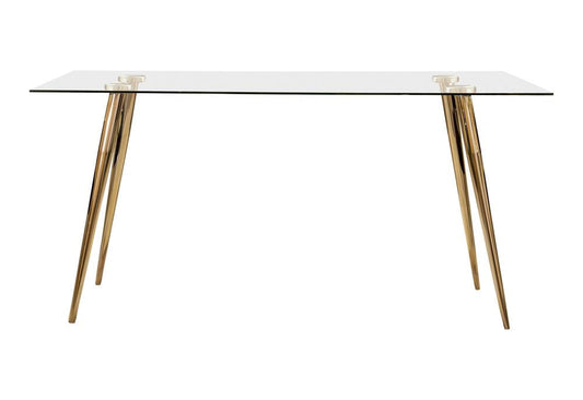 Gilman Rectangle Glass Top Dining Table - 190621GLD - Luna Furniture - Dallas Store