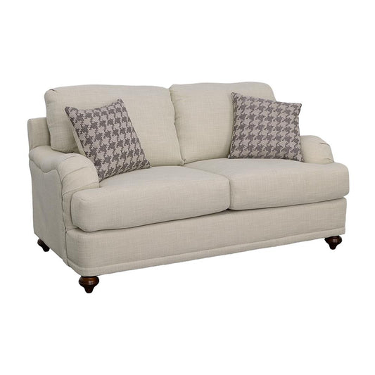 Glenn Cushion Back Loveseat Light Gray - 511095 - Luna Furniture - Dallas Store
