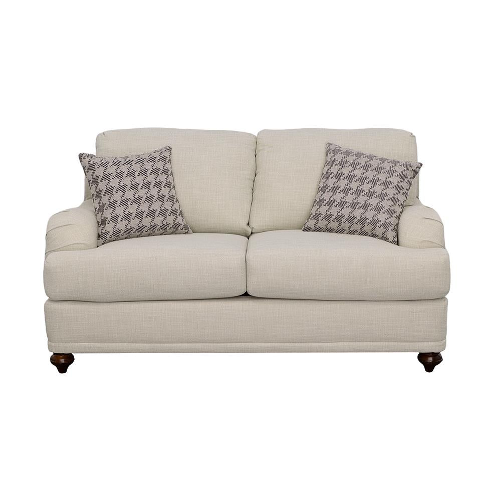 Glenn Cushion Back Loveseat Light Gray - 511095 - Luna Furniture - Dallas Store