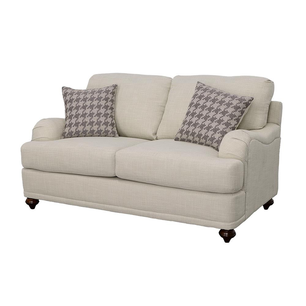 Glenn Cushion Back Loveseat Light Gray - 511095 - Luna Furniture - Dallas Store