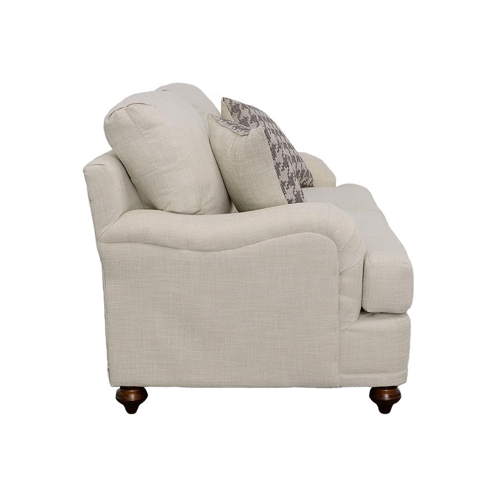 Glenn Cushion Back Loveseat Light Gray - 511095 - Luna Furniture - Dallas Store