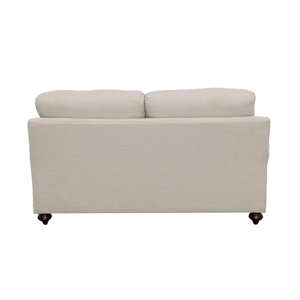 Glenn Cushion Back Loveseat Light Gray - 511095 - Luna Furniture - Dallas Store
