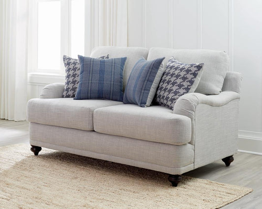 Glenn Recessed Arms Loveseat Light Gray - 511092 - Luna Furniture - Dallas Store