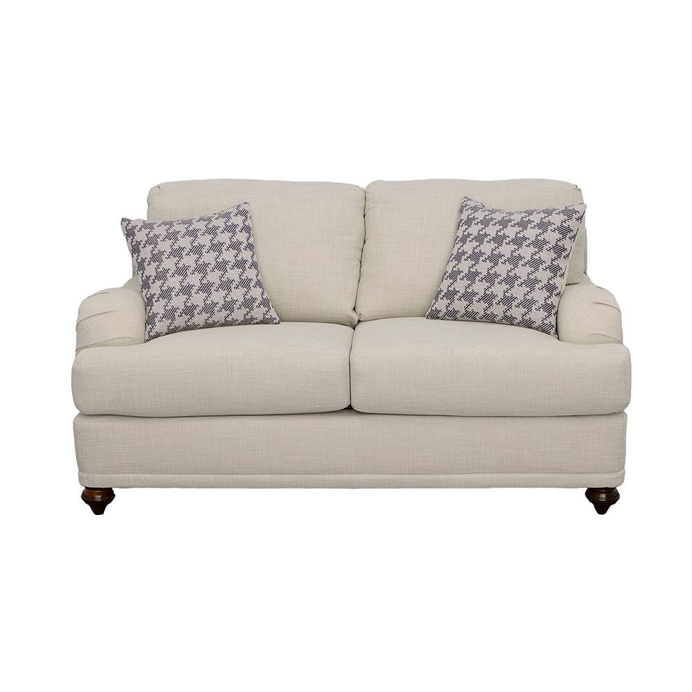 Glenn Recessed Arms Loveseat Light Gray - 511092 - Luna Furniture - Dallas Store