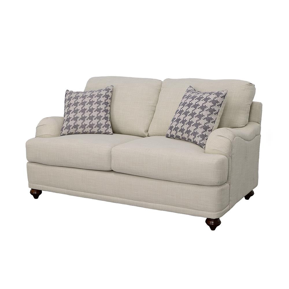 Glenn Recessed Arms Loveseat Light Gray - 511092 - Luna Furniture - Dallas Store