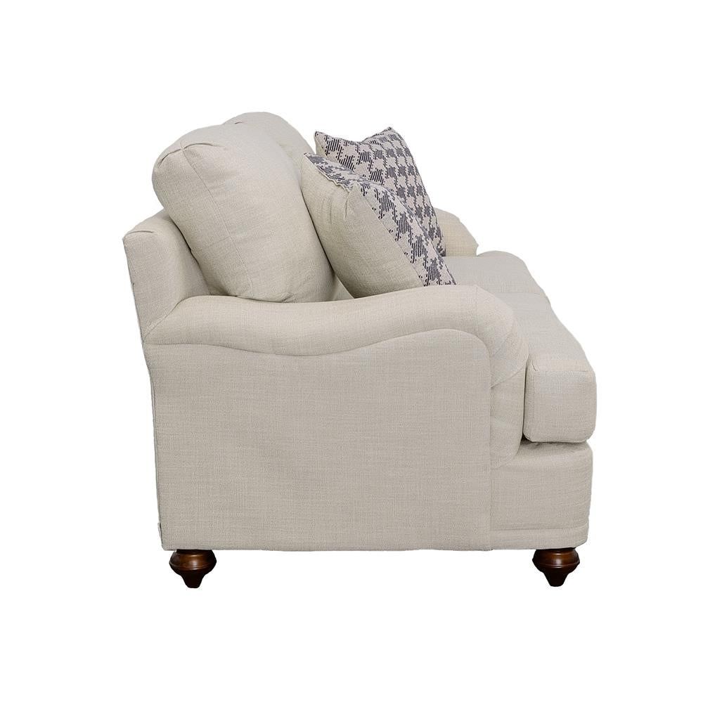Glenn Recessed Arms Loveseat Light Gray - 511092 - Luna Furniture - Dallas Store