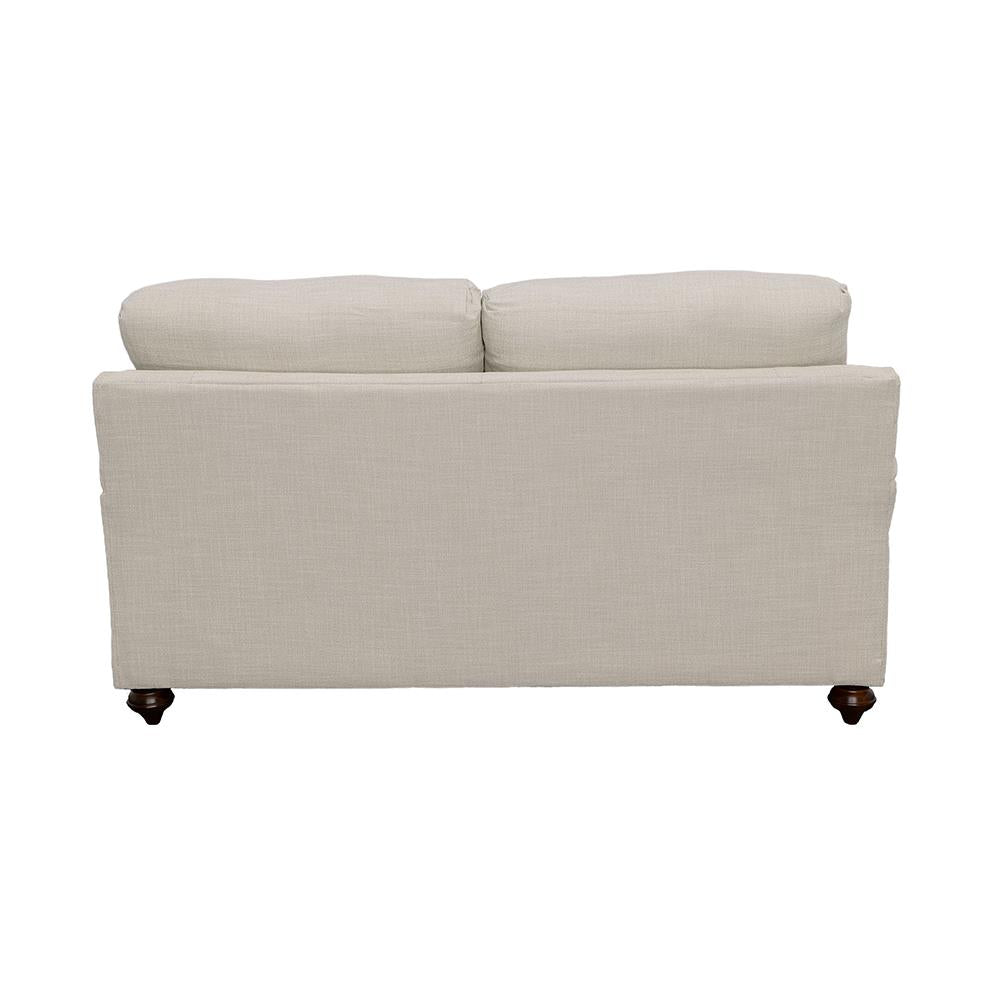 Glenn Recessed Arms Loveseat Light Gray - 511092 - Luna Furniture - Dallas Store