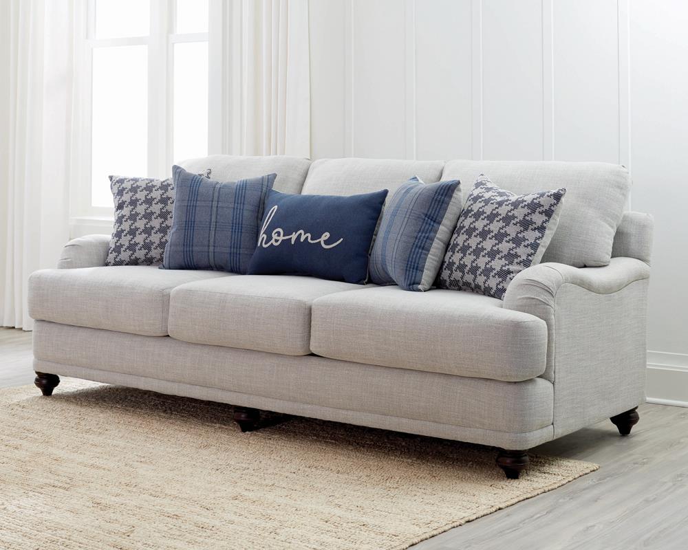 Glenn Recessed Arms Sofa Light Gray - 511091 - Luna Furniture - Dallas Store