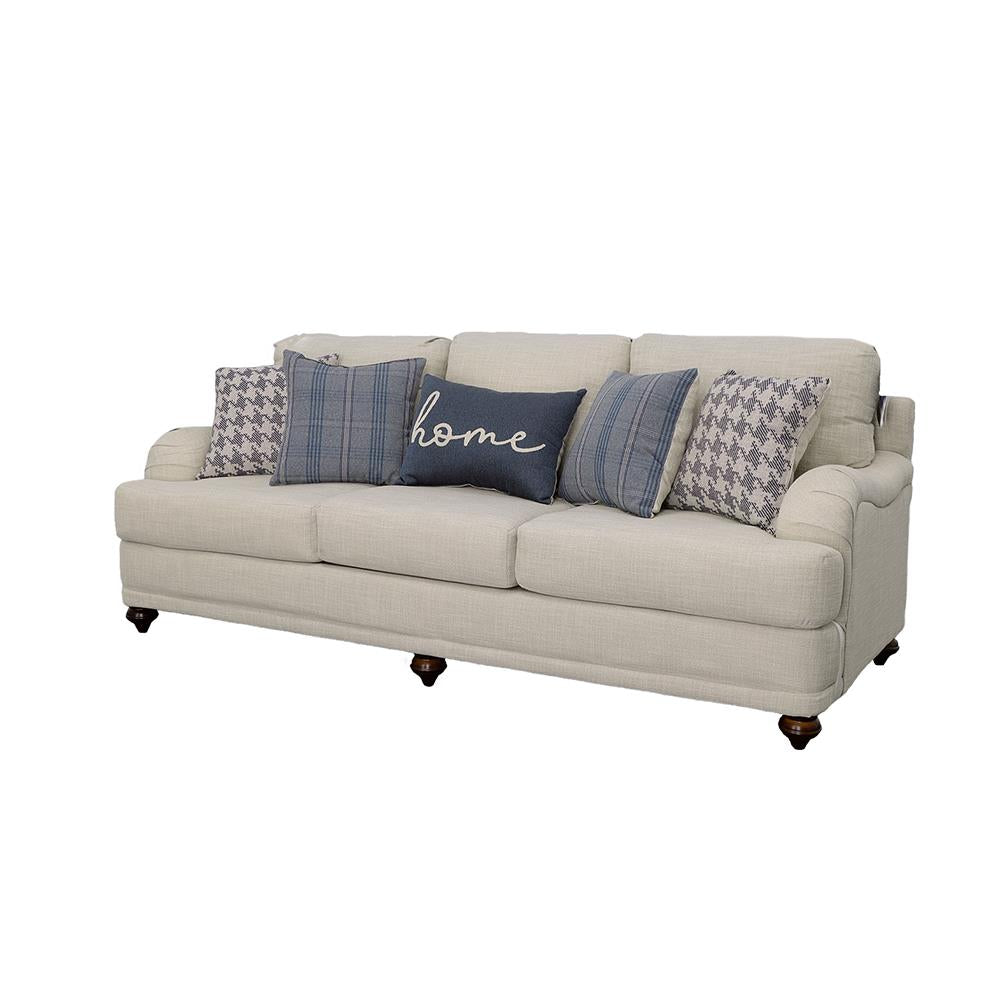 Glenn Recessed Arms Sofa Light Gray - 511091 - Luna Furniture - Dallas Store