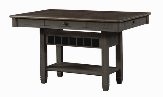 Granby Antique Black Counter Height Table - SET | 5627NBK-36 | 5627NBK-36B - Luna Furniture - Dallas Store