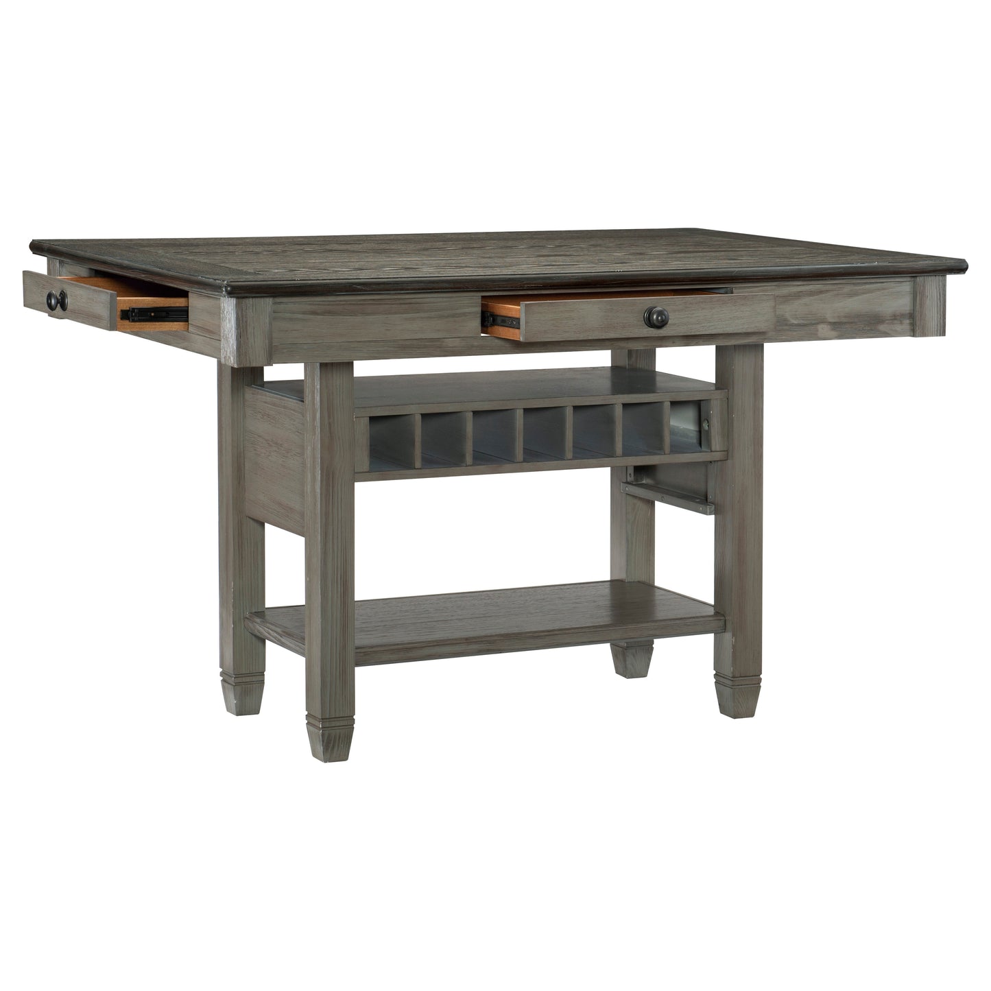 Granby Antique Gray Counter Height Table - SET | 5627GY-36 | 5627GY-36B - Luna Furniture - Dallas Store