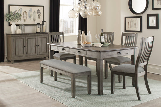 Granby Antique Gray Dining Set - SET | 5627GY-72 | 5627GYS(2) - Luna Furniture - Dallas Store