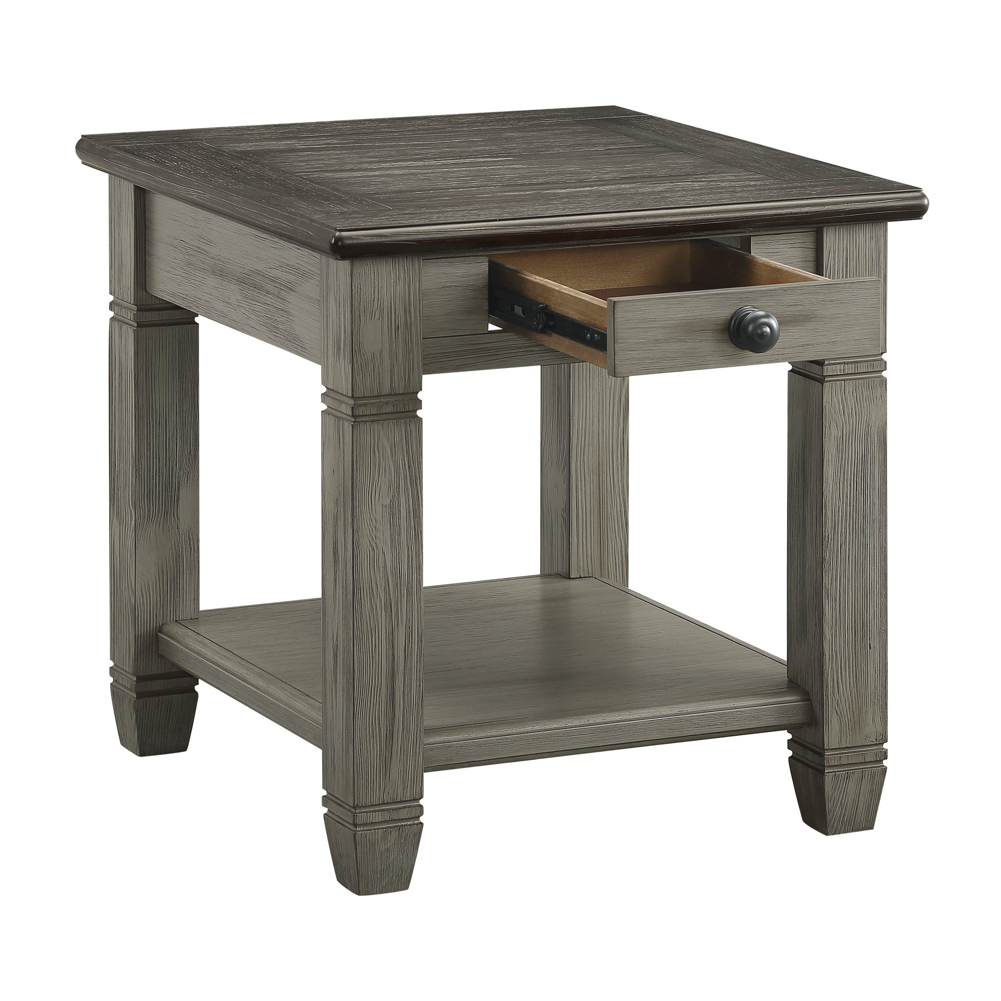 Granby Antique Gray End Table - 5627GY-04 - Luna Furniture - Dallas Store