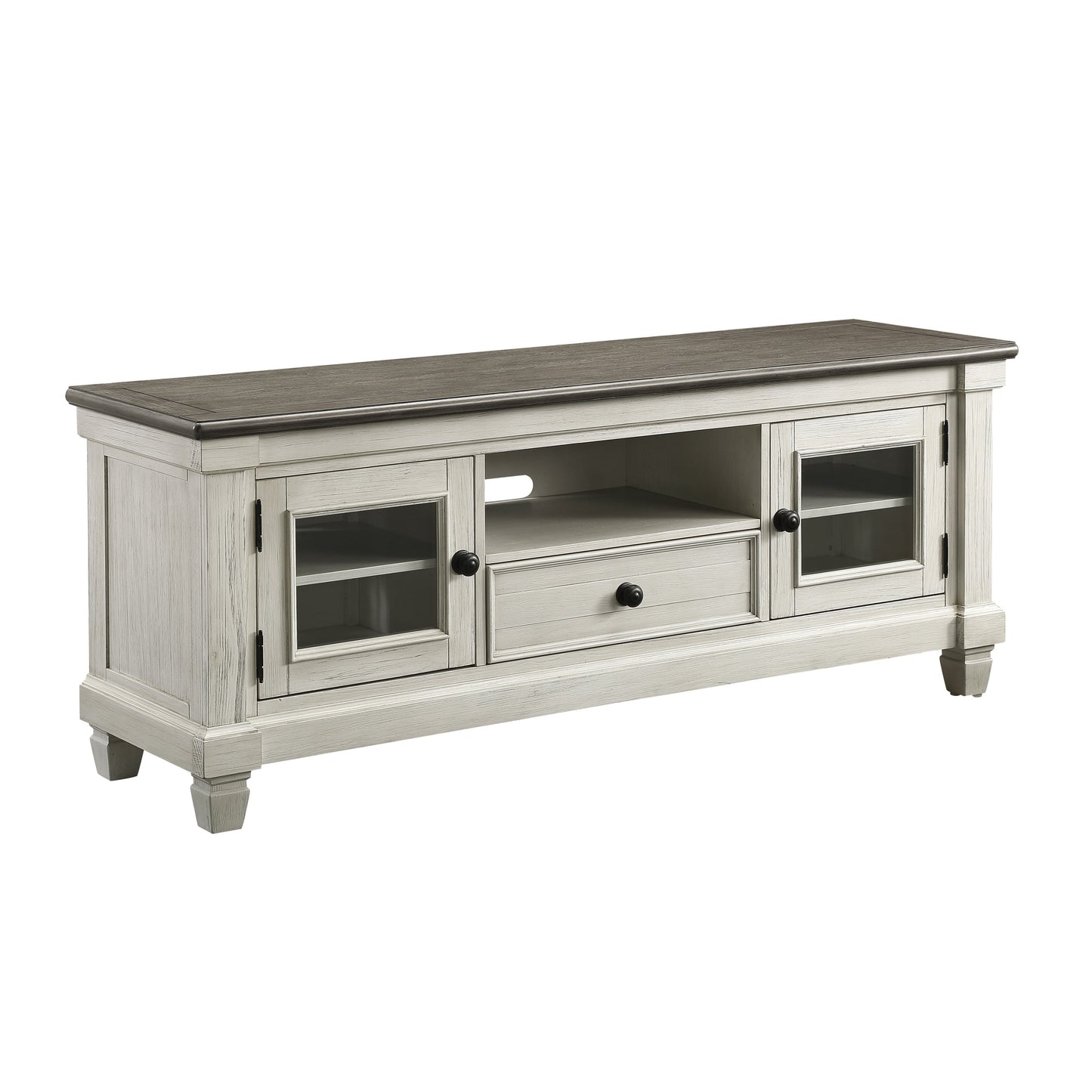 Granby Antique White 64" TV Stand - 56270NW-64T - Luna Furniture - Dallas Store