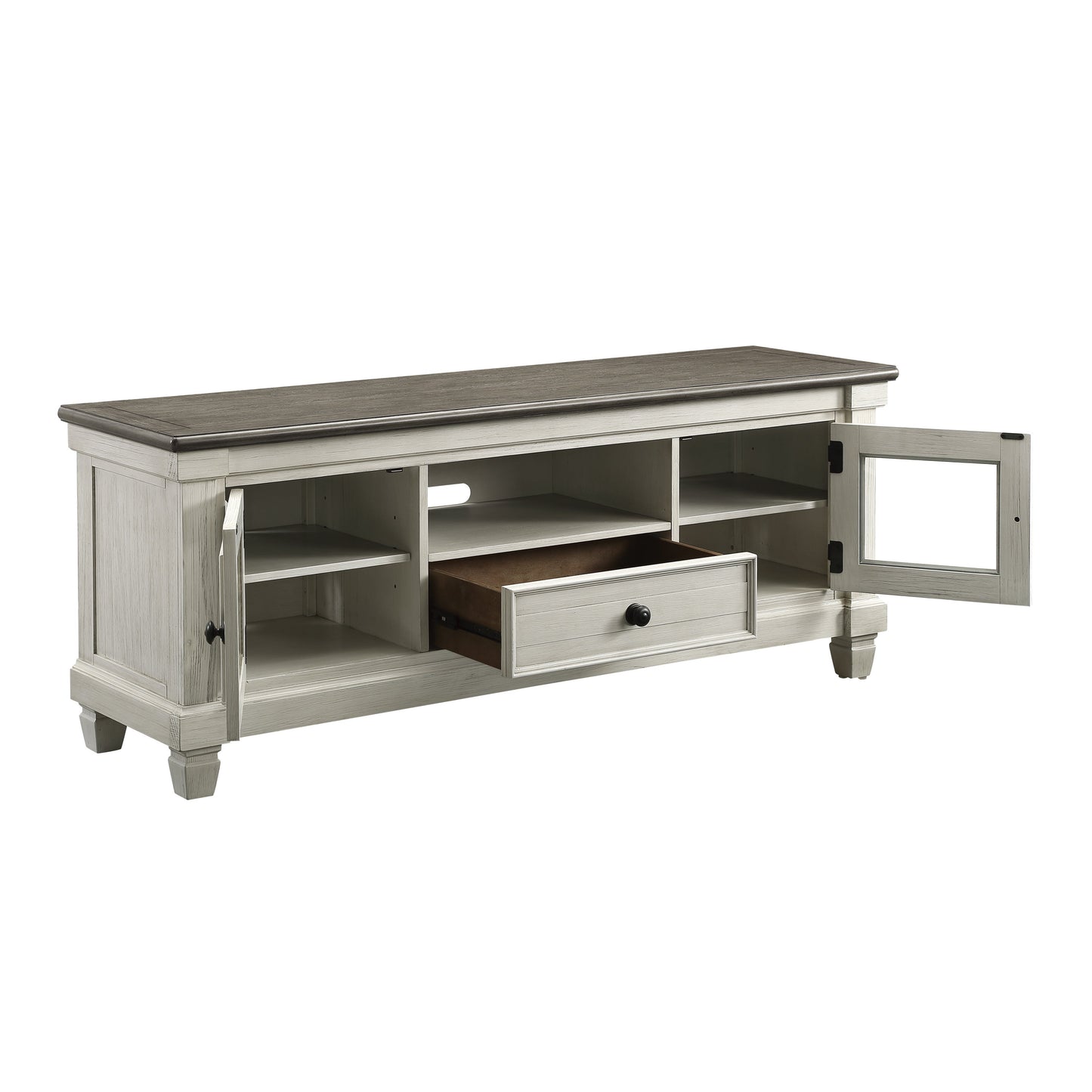 Granby Antique White 64" TV Stand - 56270NW-64T - Luna Furniture - Dallas Store